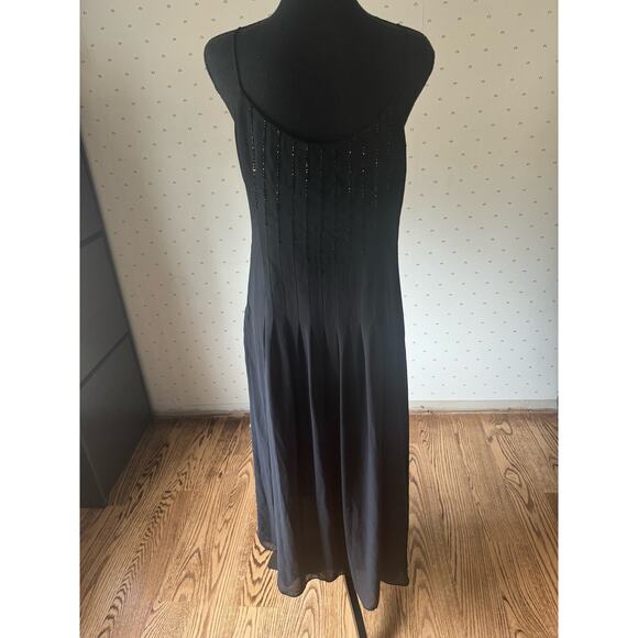 SANDRA DARREN NWT Black Formal Midi Dress Size 8 - Picture 2 of 9